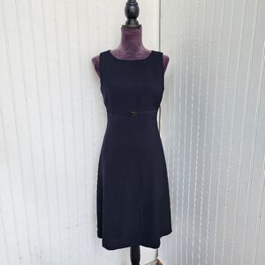 Tahari By Arthur S. Levine Womens Black Pencil Sleveless Dress Lined Sz 4